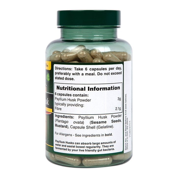 Psyllium Husk Fiber (Psyllium Husk) 500mg 180 κάψουλες Holland & Barrett