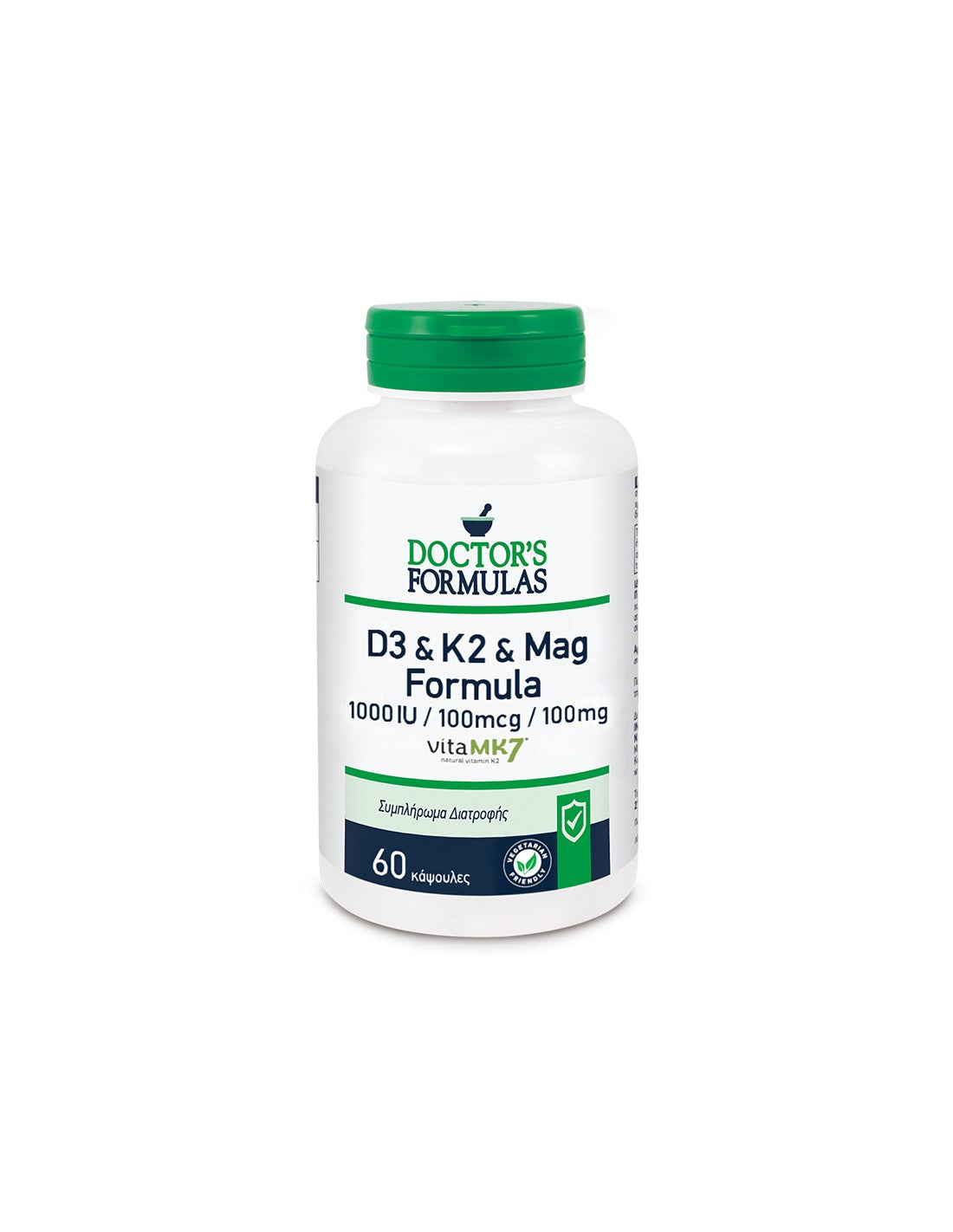 D3 & K2 & Mag Formula - Φόρμουλα με βιταμίνη D3, K2 και μαγνήσιο x 60 Capsules Doctor's Formulas