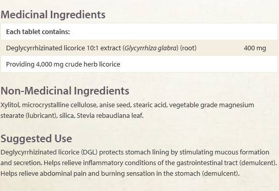 DGL 400 mg - 90 Μασώμενα Δισκία