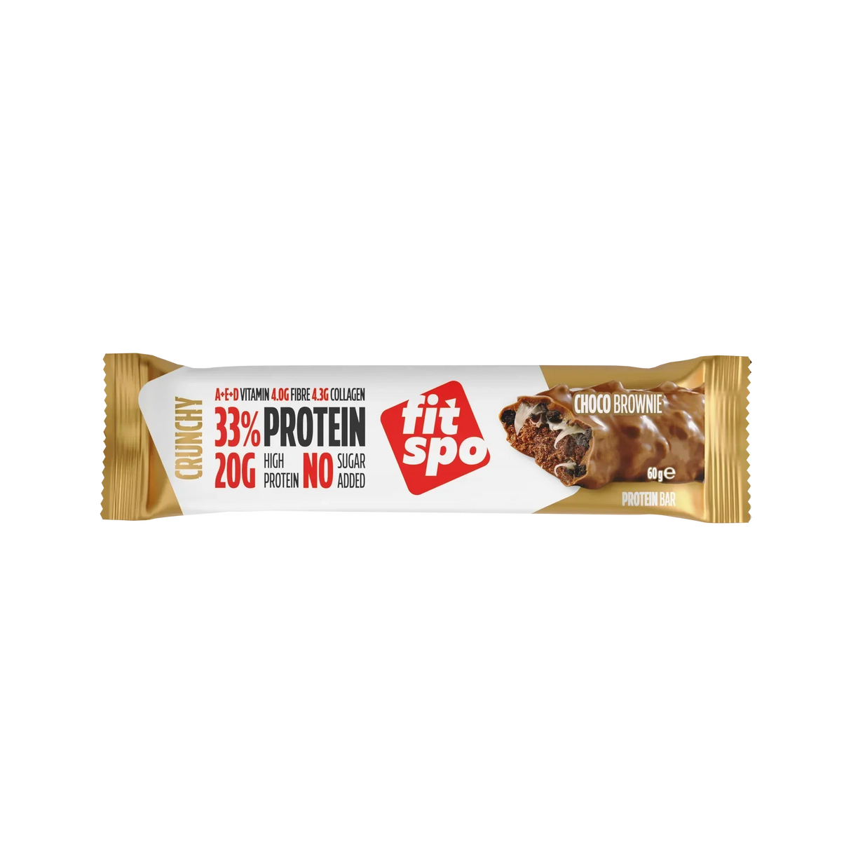 Μπράουνι σοκολάτας Delight+ Crunchy Protein Bar - 60 γραμμάρια