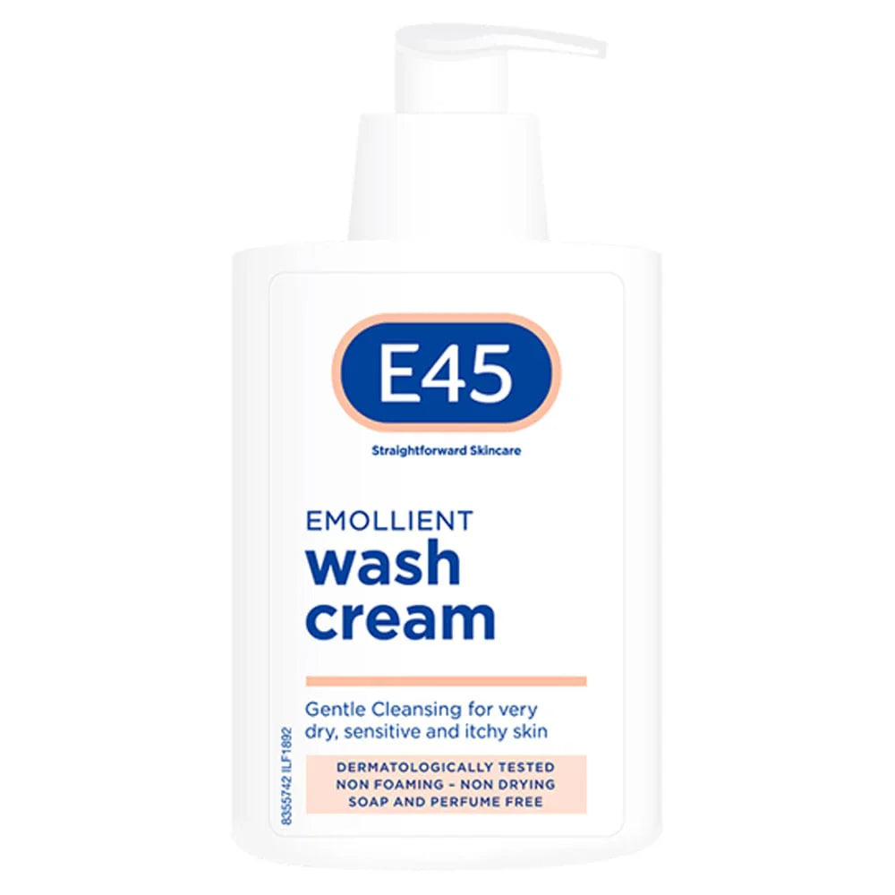 E45 Κρέμα καθαρισμού μαλακής για ξηρό, ευαίσθητο και φαγούρα - 250 ml