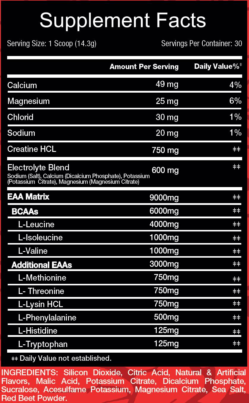 EAA + κρεατίνη HCl 429 γραμμάρια