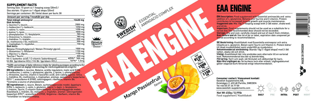 EAA Engine/Essential Amino Acid Complex - 450 γραμμάρια
