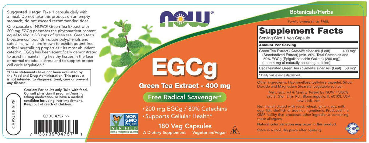 EGCG/Εκχύλισμα πράσινου τσαγιού 400 mg - 90 κάψουλες