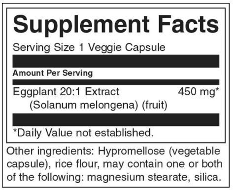 Εκχύλισμα μελιτζάνας 20: 1 450 mg - 30 κάψουλες