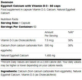 Eggshell Calcium with Vitamin D-3 60 κάψουλες