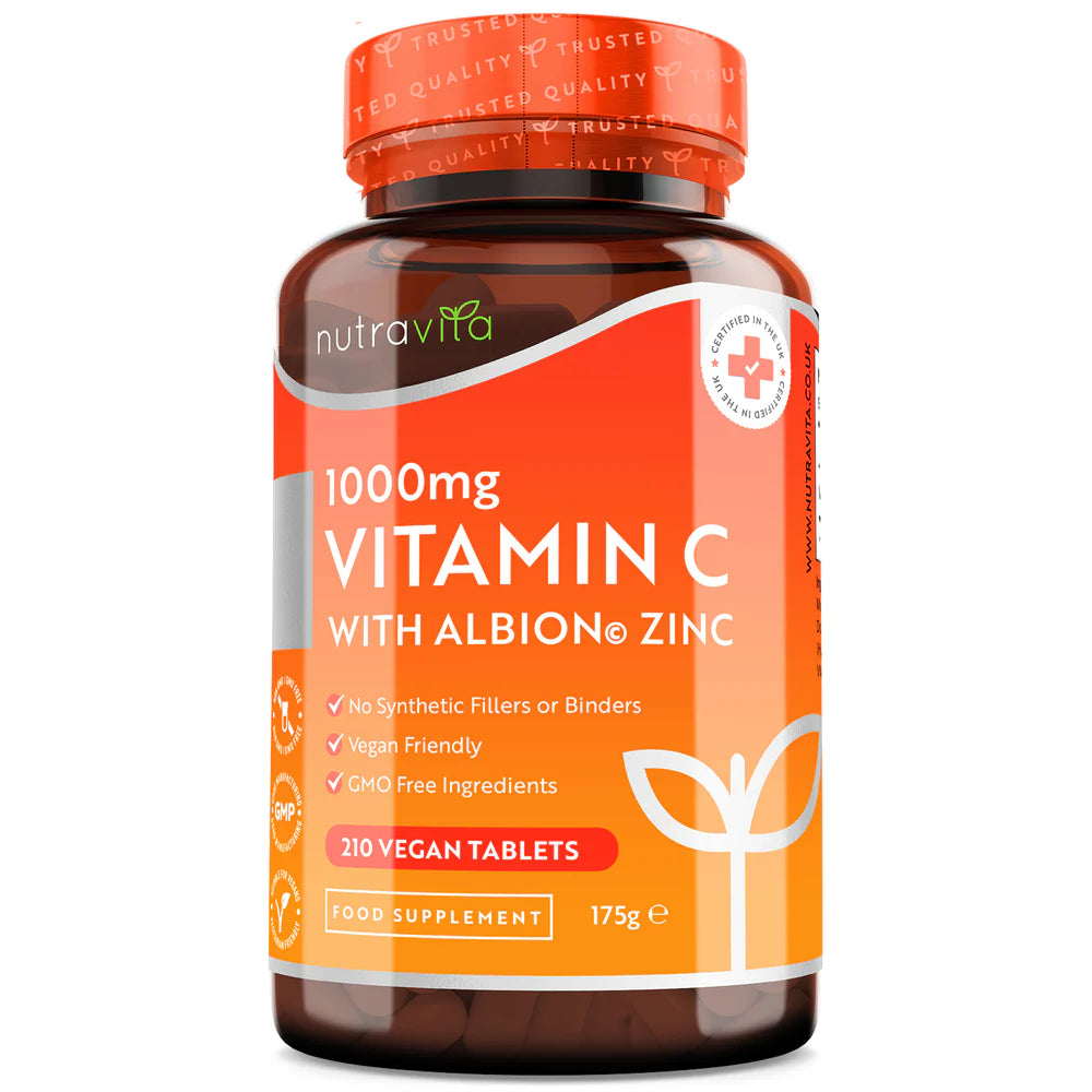 Βιταμίνη C 1000 mg με ψευδάργυρο (Albion® Zinc) 15 mg 210 δισκία <tc>Nutravita</tc>