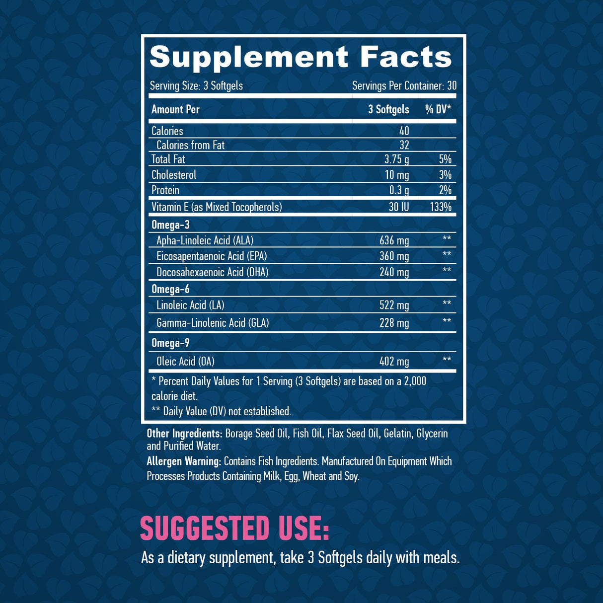 Βασικά λιπαρά οξέα 1250mg/90soft