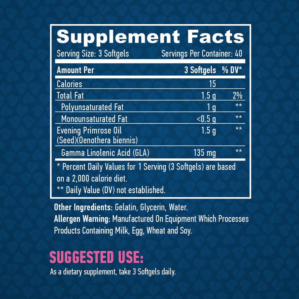 Βραδινό λάδι Primrose/Cold Pressed/500mg./120 softgels
