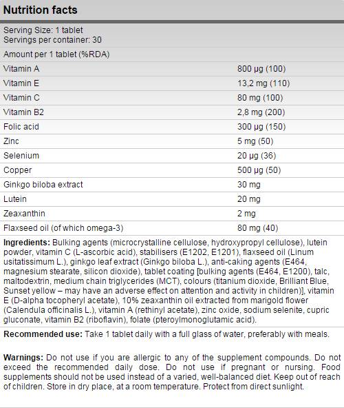 Eyes/Eye Formula 60 Tablets