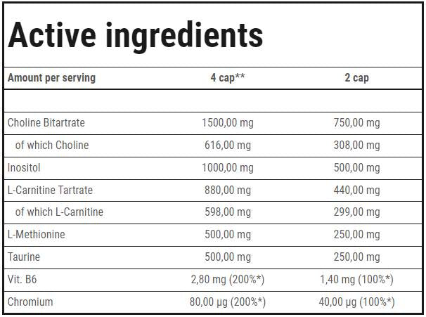 Μεταφορέας λίπους | Lipotropic Fat Burner - 90 κάψουλες