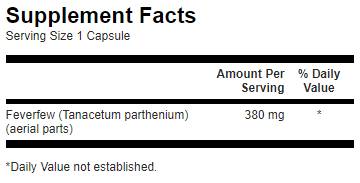 Feverfew 380 mg - 100 κάψουλες