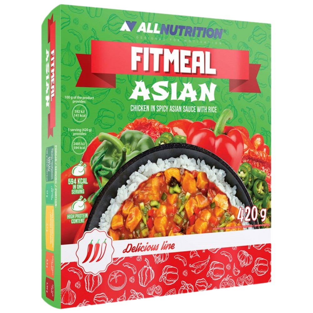 Fitmeal Asian | Έτοιμο για φαγητό γεύμα υψηλής πρωτεΐνης-420 γραμμάρια