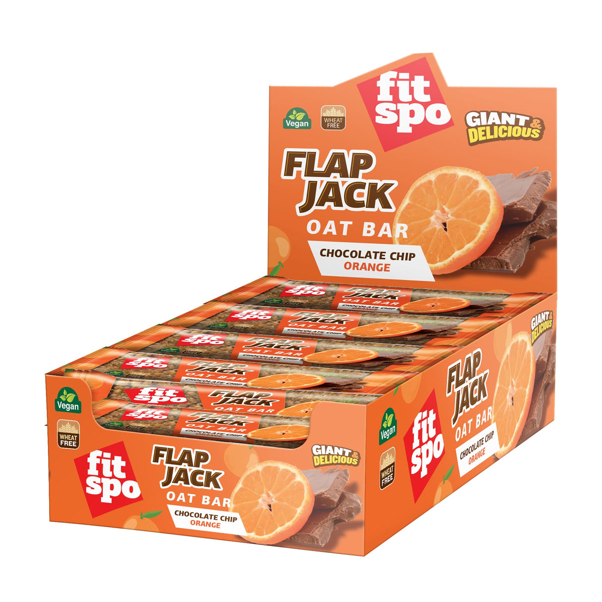 Flap Jack - Energy Oat Bar Orange and Chocolate - 12 x 90 γραμμάρια