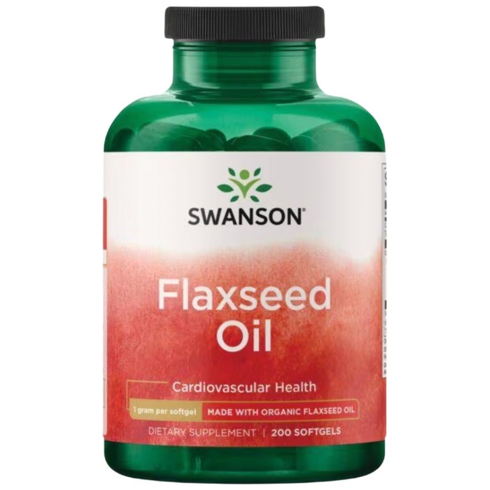 Flaxseed Oil 1000 mg - 200 Gel Capsules