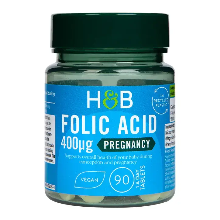 Φολικό οξύ (φολικό οξύ) 400mcg 90 δισκία Holland & Barrett