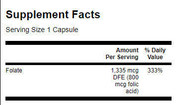 Φολικό οξύ 800 MCG - 250 κάψουλες