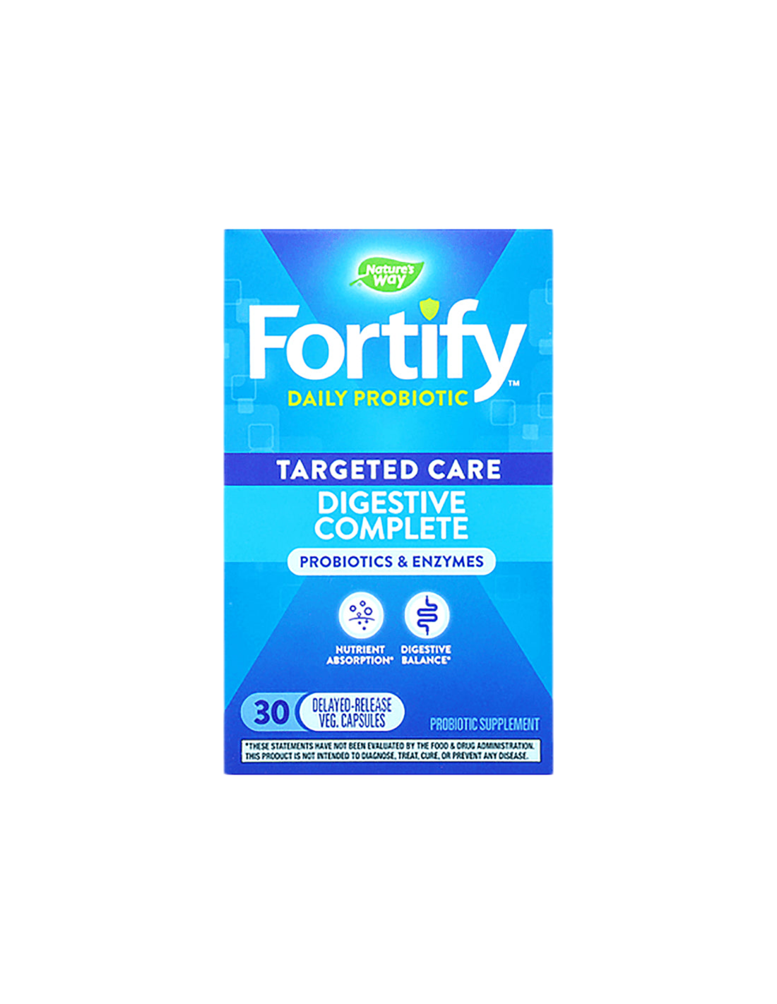 Fortify Dual Action Pigestive Πλήρης 20 δισεκατομμύρια ενεργά προβιοτικά - 30 κάψουλες