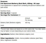 Full Spectrum Barberry Root Bark 450 mg 60 κάψουλες