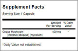Πλήρες φάσμα Chaga μανιτάρι 400 mg - 60 κάψουλες