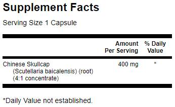 Full-Spectrum Chinese Skullcap 400 mg - 90 κάψουλες