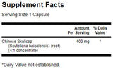 Full-Spectrum Chinese Skullcap 400 mg - 90 κάψουλες