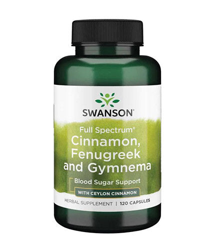Πλήρης κανέλα φάσματος, Fenugreek & Gymnema - 120 κάψουλες