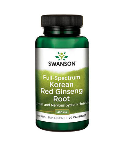 Πλήρες φάσμα κορεάτικο κόκκινο ginseng ρίζα 400 mg - 90 κάψουλες