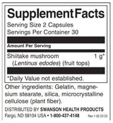 Πλήρες φάσμα shiitake μανιτάρι 500 mg - 60 κάψουλες