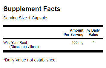 Πλήρες φάσμα Wild Yam 400 mg - 60 κάψουλες