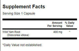 Πλήρες φάσμα Wild Yam 400 mg - 60 κάψουλες