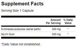 Πλήρες φάσμα Echinacea και Myrrh Gum 60 κάψουλες