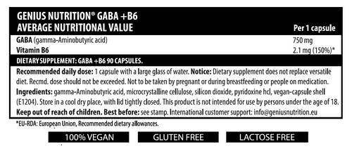 GABA 750 mg + b6 - 90 κάψουλες
