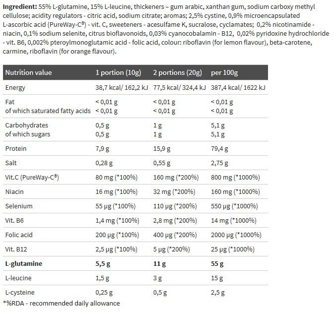 Glutamine xplode - 500 γραμμάρια
