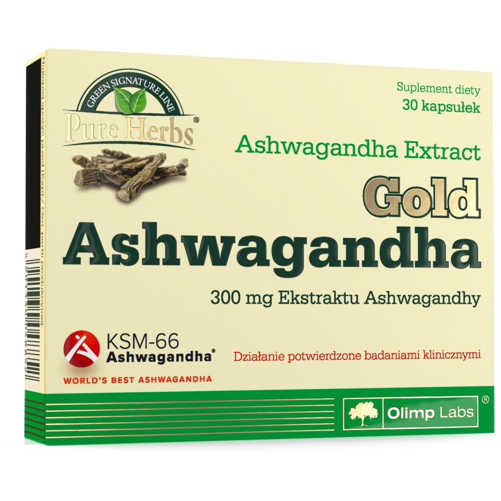 Χρυσό Ashwagandha KSM -66 Premium - 30 κάψουλες