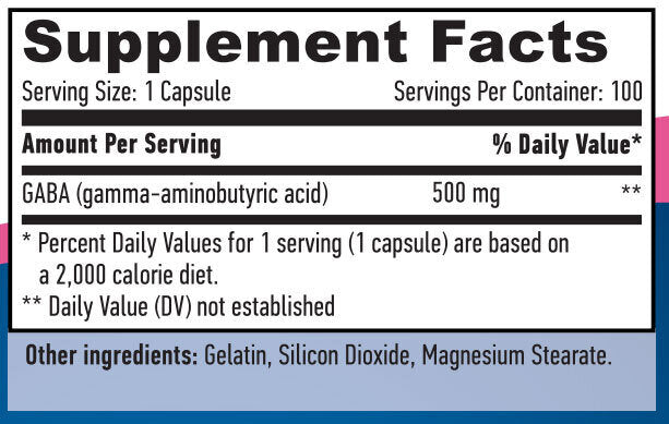 GABA 500 mg/100 καπάκια.