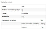 GABA 750mg | με μελατονίνη 1 mg - 90 κάψουλες