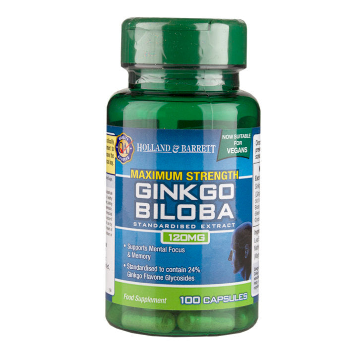 Ginkgo Biloba Μέγιστη δύναμη (Ginkgo Biloba) 120mg 100 κάψουλες Holland & Barrett