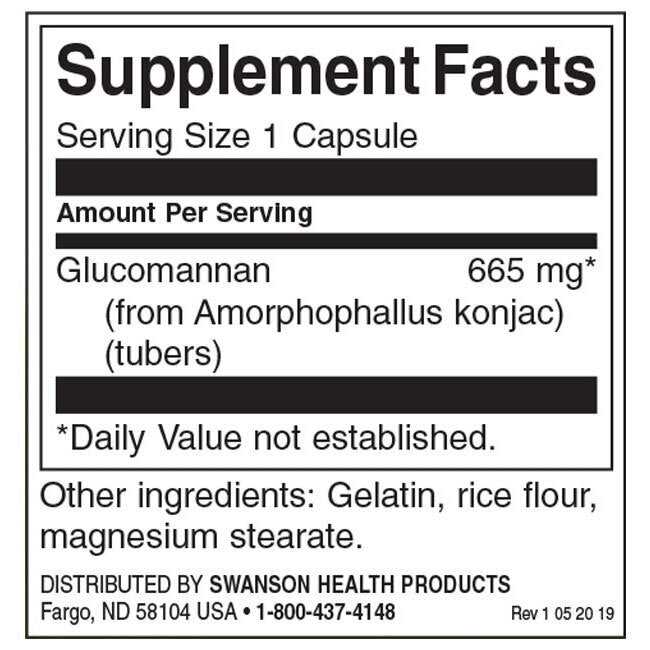Glucomannan/Konjac Root 665 mg - 90 κάψουλες