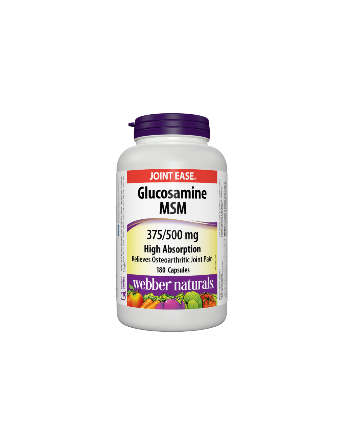 Γλυκοζαμίνη MSM - Γλυκοζαμίνη 375 mg + MSM 500 mg - Υγιείς αρθρώσεις, 180 κάψουλες