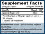 Glutathione 250mg./60 VCAPS.