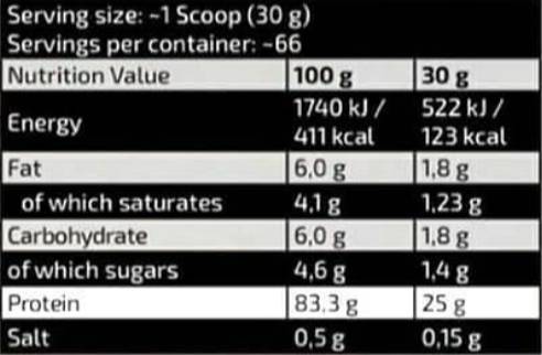 Χρυσή Γραμμή | Gold Whey 83% Παλιά Έκδοση 2000 γραμμάρια
