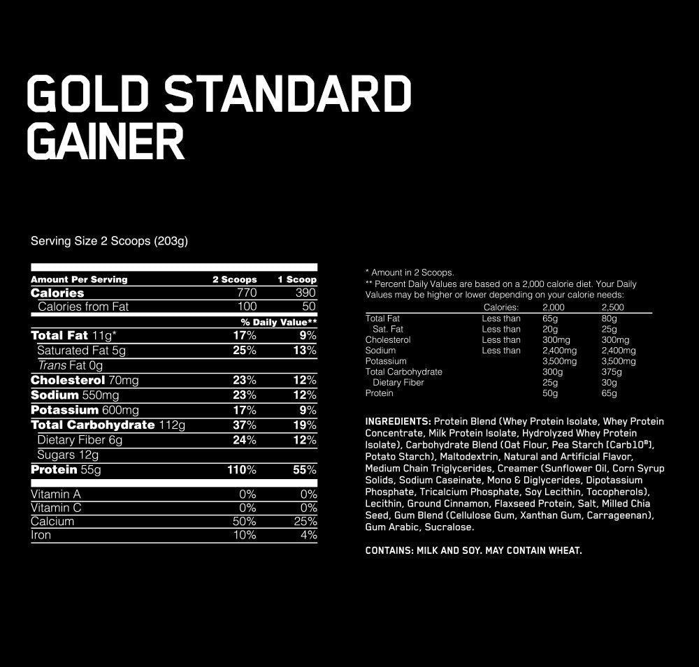 Gold Standard Gainer - 1.620 κιλά