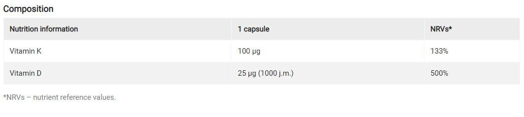 Gold Vit K2 Plus 30 κάψουλες <tc>Olimp</tc>