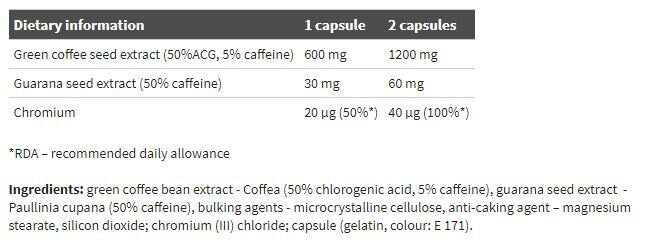 Πράσινος Καφές 30 Κάψουλες <tc>Olimp</tc>