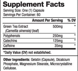 Πράσινο τσάι 500 mg/60 καπάκια