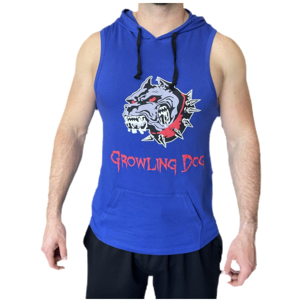 TAP TOP GROUSLING DOG με hoodie - μπλε/δεξαμενή κορυφή σκυλί με hoodie - μπλε