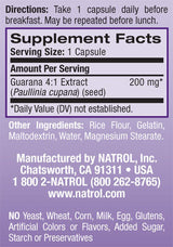 Guarana 200 mg./90 καπάκια.
