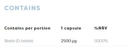 Βιοτίνη 2500 MCG - 120 κάψουλες