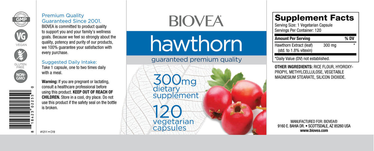 Hawthorn 300 mg/120 καπάκια